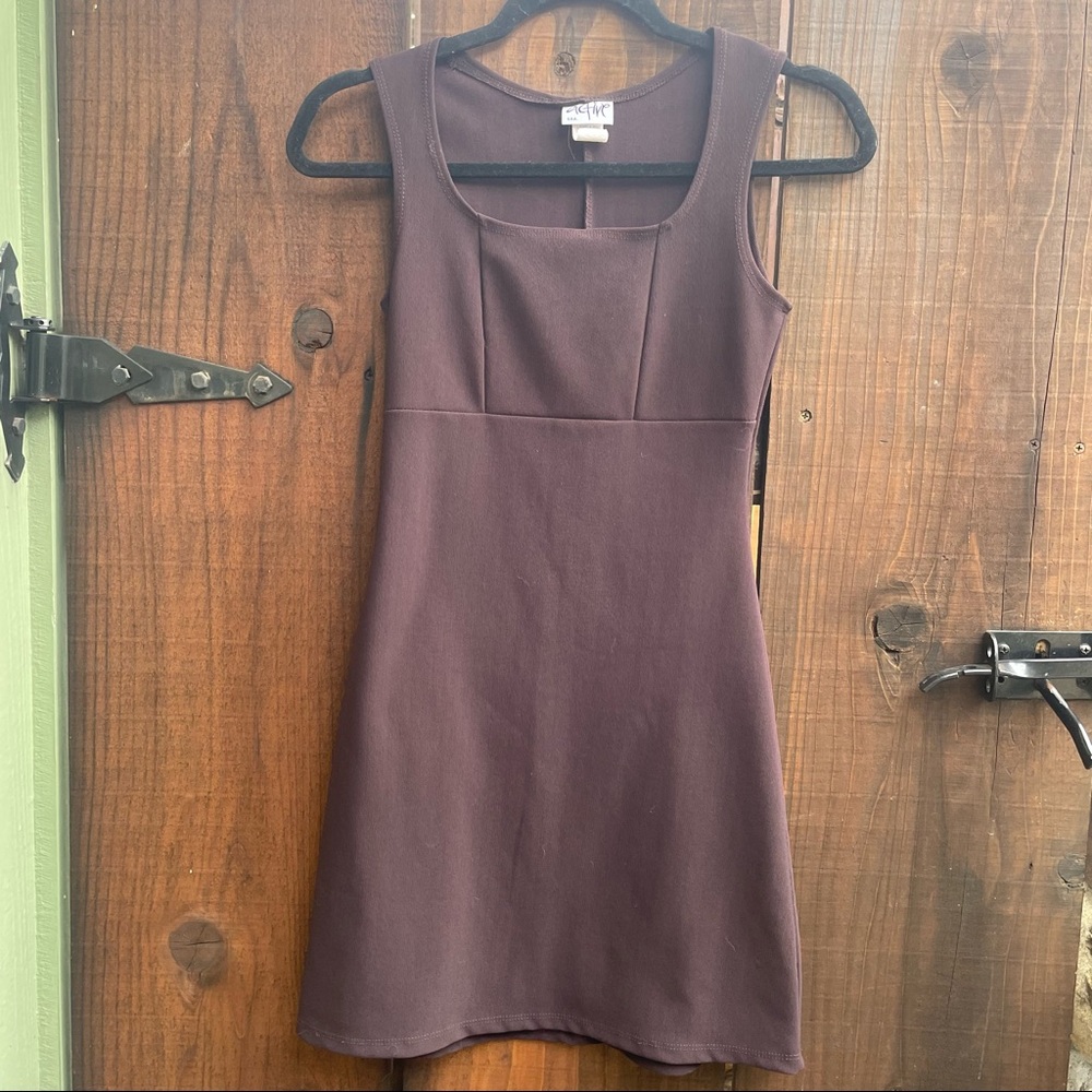 Chocolate Brown Retro Mini Dress